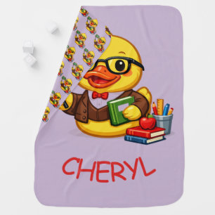 Rubber Duck Teacher Baby Blanket