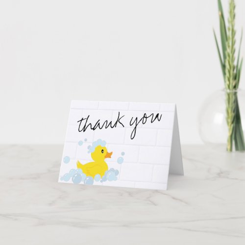 Rubber Duck Thank You Note