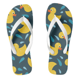 Rubber duck toy flip flops