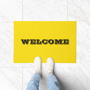 Rubber Duck Toy Yellow Autumn Fall Solid Color Doormat