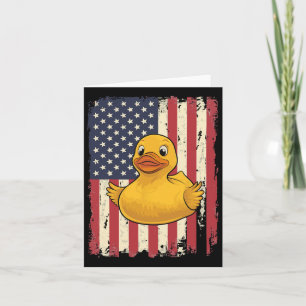 Rubber Duck Usa Flag Independence Day Bath Duck 6 Card