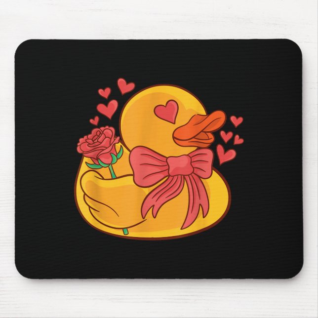 Rubber Duck Valentines Day Rubber Duckie  Mouse Pad (Front)