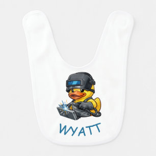 Rubber Duck Welder Baby Bib