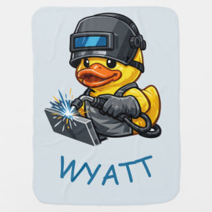 Rubber Duck Welder Baby Blanket