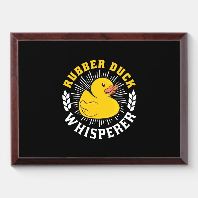 Rubber Duck Whisperer Award Plaque (Horizontal)