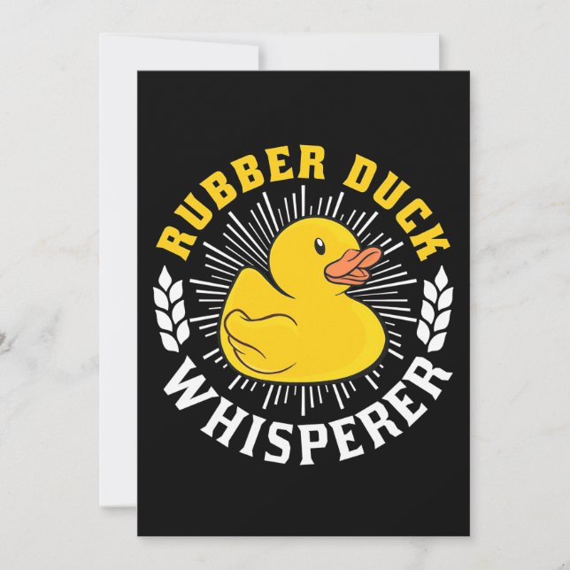 Rubber Duck Whisperer Invitation (Front)