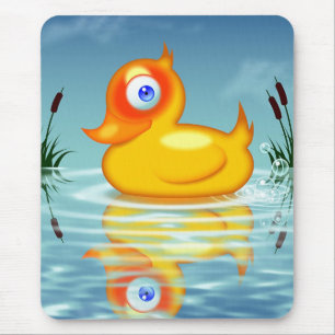 Rubber Duck With Bubbles Mouse Pad