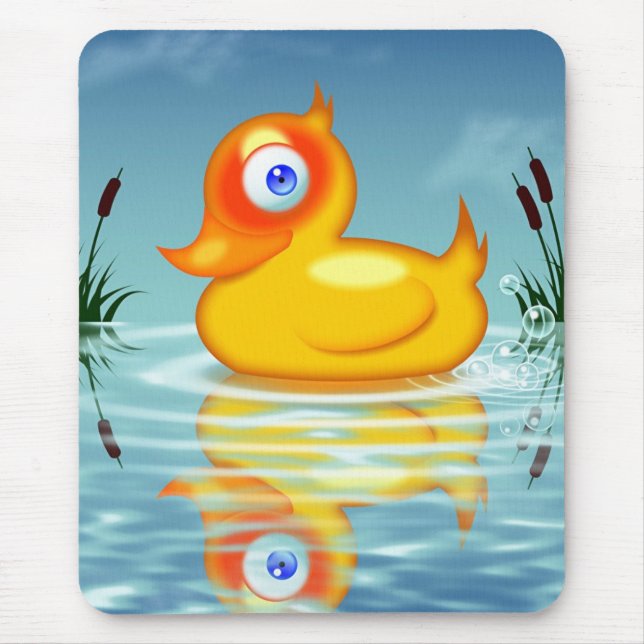 Rubber Duck With Bubbles Mouse Pad (Front)