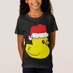 Rubber Duck With Santa Hat Cute Rubber Duck Christ T-Shirt