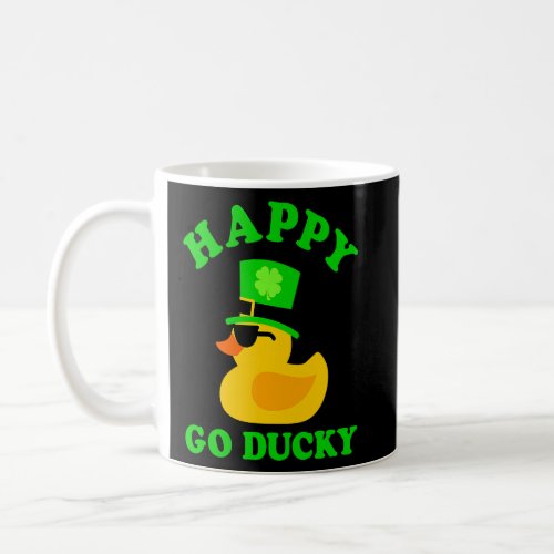 Rubber Duck With St Patricks Day Hat Four Leaf C  Coffee Mug