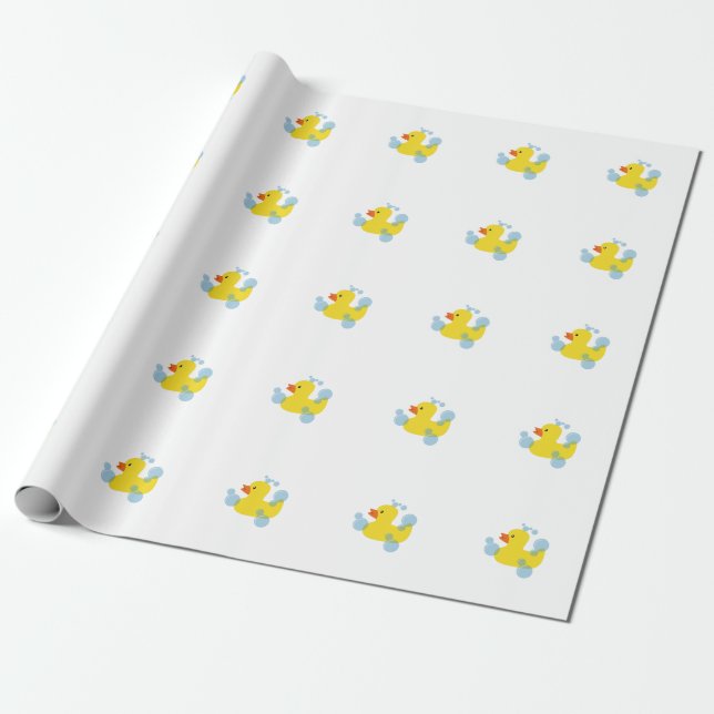 Rubber Duck Wrapping Paper (Unrolled)