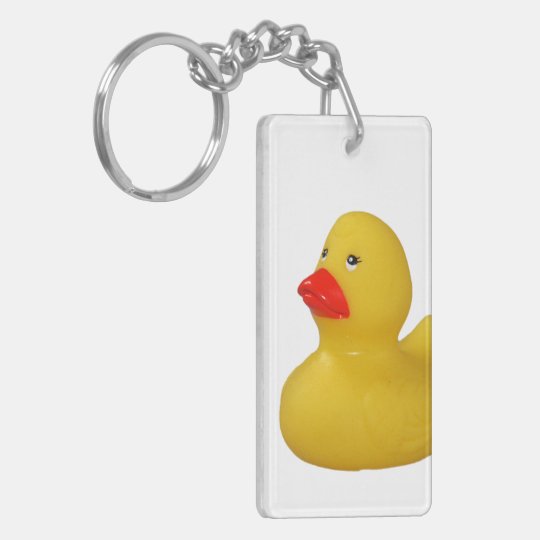 Rubber duck yellow cute fun novelty photo, gift keychain