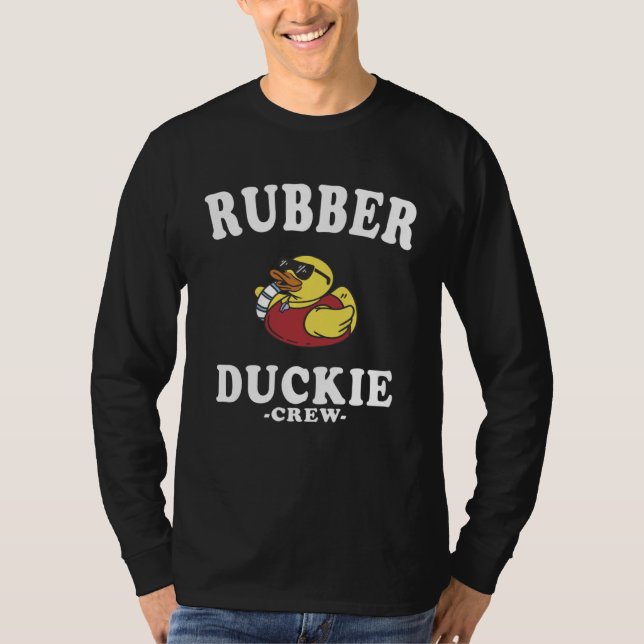 Rubber Duck Yellow Duckie Crew Bath Ducks Duckling T-Shirt (Front)