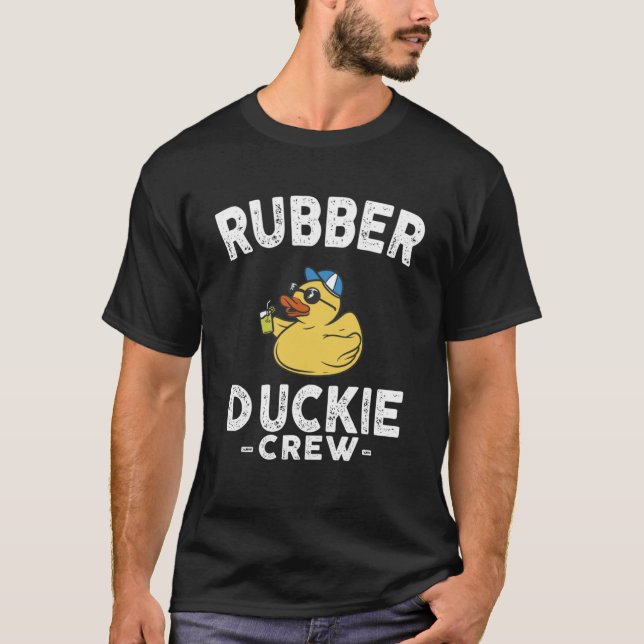 Rubber Duck Yellow Duckie Crew Bath Ducks Duckling T-Shirt (Front)