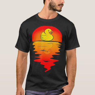 Rubber Duck Yellow Rubber Ducks Vintage Sunset Duc T-Shirt