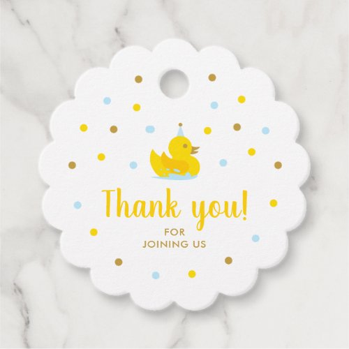Rubber Duckie Baby Shower Favor Tags