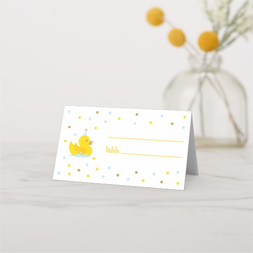 Rubber Duckie Baby Shower Place Card