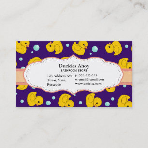 Rubber Duckie Bathroom themed business cards