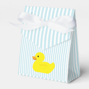 Rubber Duckie Blue Stripe Preppy Favor Boxes