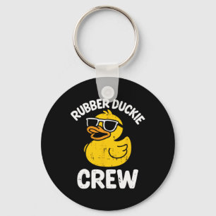 Rubber Duckie Crew Funny Yellow Duck Cool Squad Ma Keychain