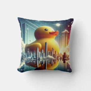 Rubber Duckie Duck Throw Pillow