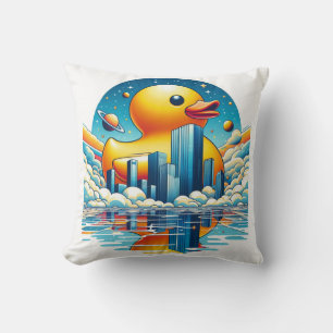 Rubber Duckie Duck Throw Pillow