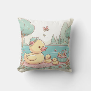 Rubber Duckie Duck Throw Pillow
