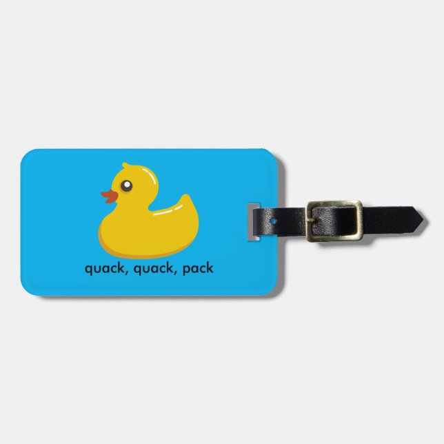 Rubber Duckie Luggage Tag (Front Horizontal)