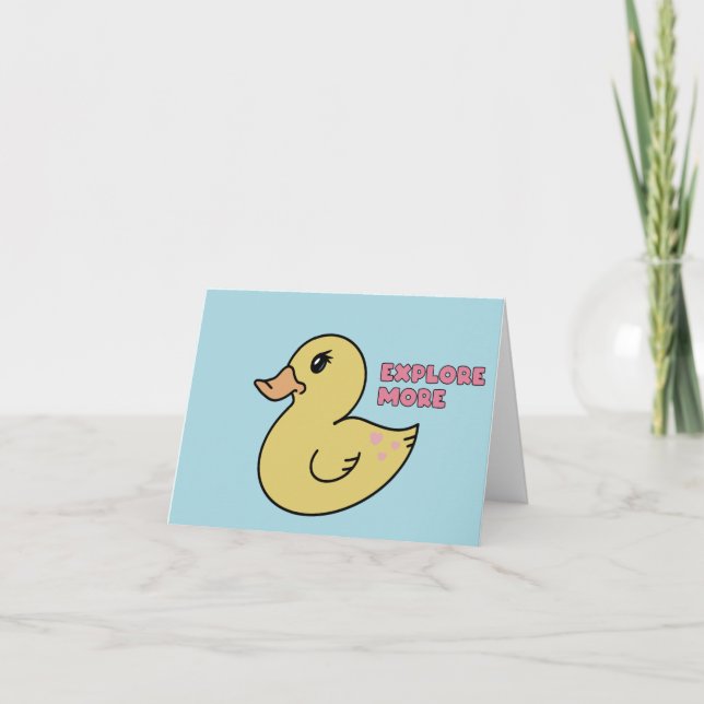 Rubber Duckie on an Adventure Holiday Card (Front)