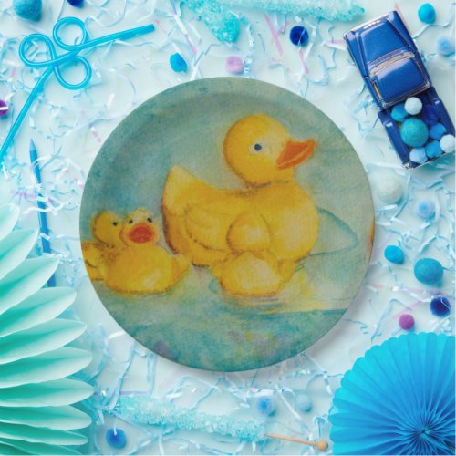 Rubber Duckie Paper Plates