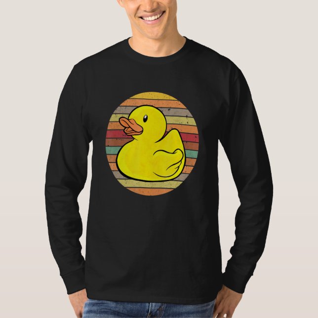 Rubber Duckie Rubber Duck Bath Retro T-Shirt (Front)