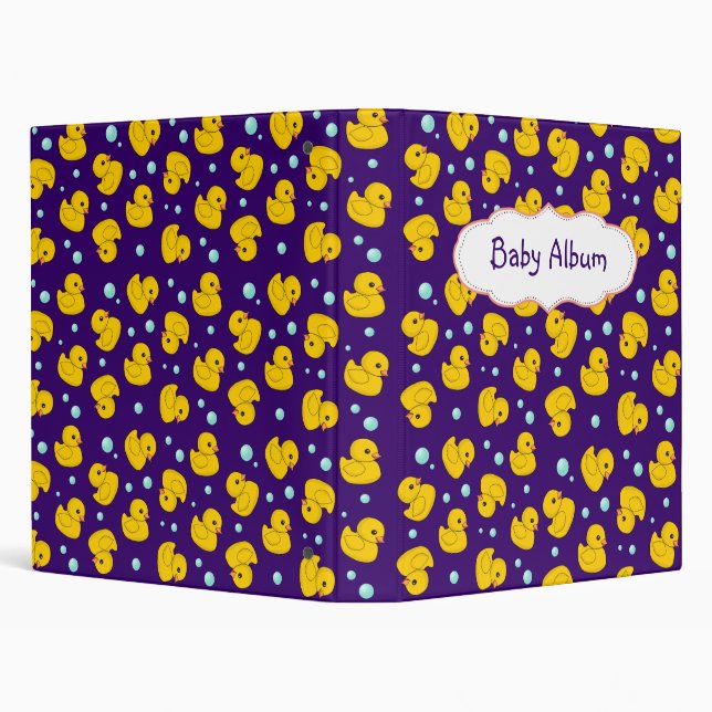 Rubber Duckies baby photo album / binder (Background)