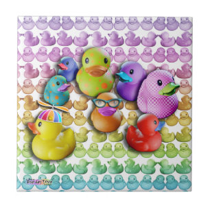 Rubber Duckies Ceramic Tile