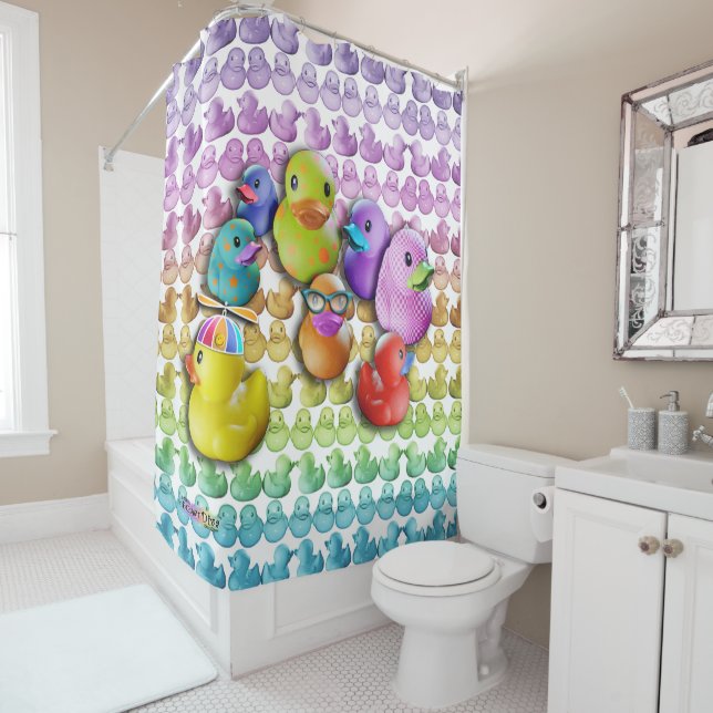 RUBBER DUCKIES SHOWER CURTAIN (In Situ)