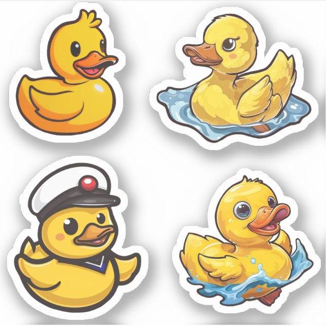 Rubber Duckies Stiickers Sticker (Front)