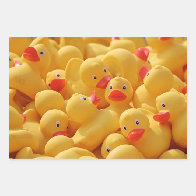Rubber Duckies Wrapping Paper Sheets (Front)