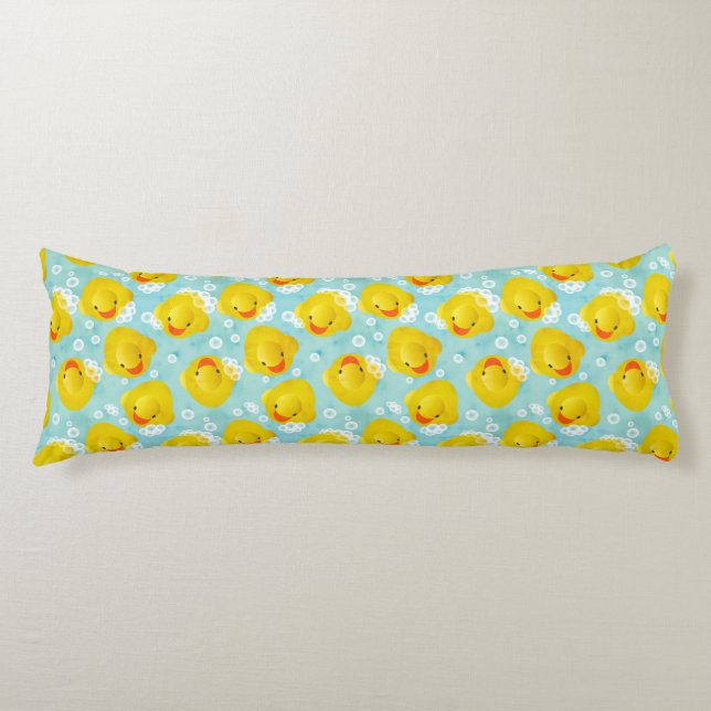 Rubber Ducks Bath Pattern Body Pillow (Front)