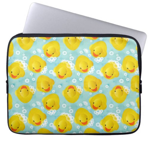 Rubber Ducks Bath Pattern Laptop Sleeve