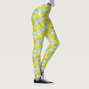  Yellow Rubber Duck Leggings for Girls Stretch Pants