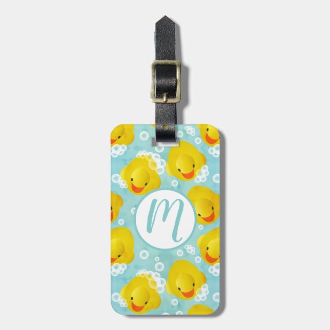 Rubber Ducks Bath Pattern Luggage Tag (Front Vertical)