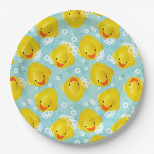 Rubber Ducks Bath Pattern Paper Plates