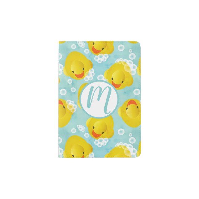 Rubber Ducks Bath Pattern Passport Holder (Front)