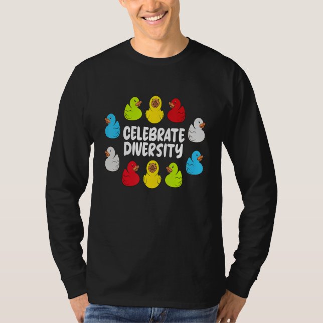 Rubber Ducks Celebrate diversity T-Shirt (Front)