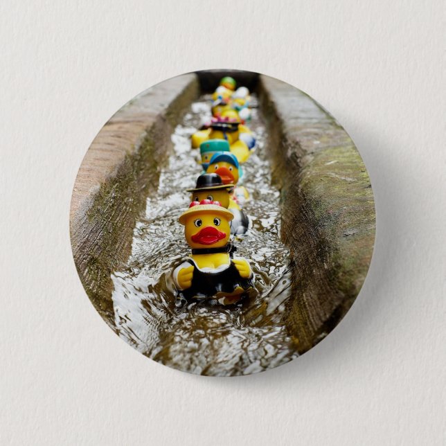 Rubber Ducks - Colossal, 6 Inch Round Button (Front)
