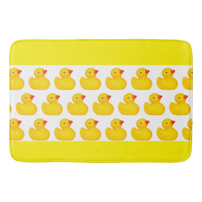 Rubber Ducks Duck Ducky Yellow Bath Mat (Front)