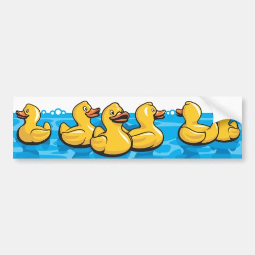 Rubber Ducks in the bath Bumper Sticker