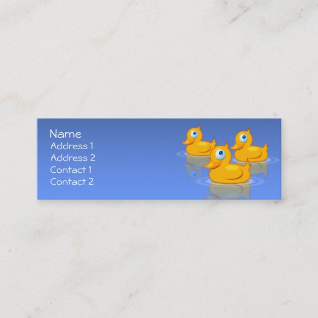 Rubber Ducks Mini Business Card (Front)