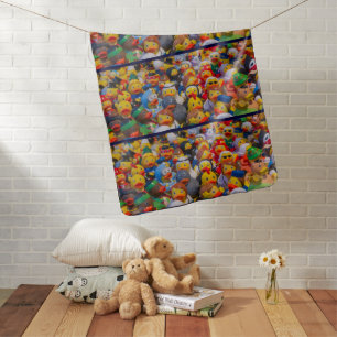 Rubber Ducks of Nationality Pattern Baby Blanket