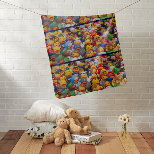 Rubber Ducks of Nationality Pattern Baby Blanket (In Situ)