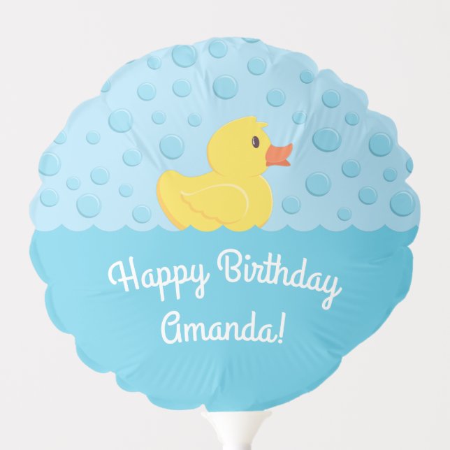Rubber Ducky 1st Birthday Party Kids Baby Balloon (Front)